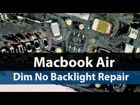 Macbook Air Dim Screen No Backlight Repair using one small wire