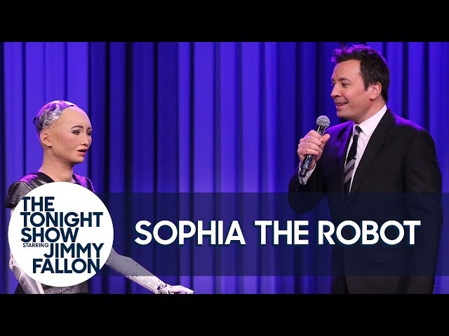Sophia the Robot and Jimmy Sing a Duet of "Say Something"