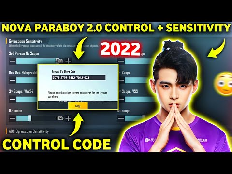NOVA PARABOY New 2.0 Update Sensitivity Code 2022/Nova Paraboy Control Code Pubg/Paraboy sensitivity