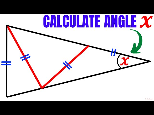 Can you find Angle X in the the isosceles Triangle? | Important Geometry skills explained