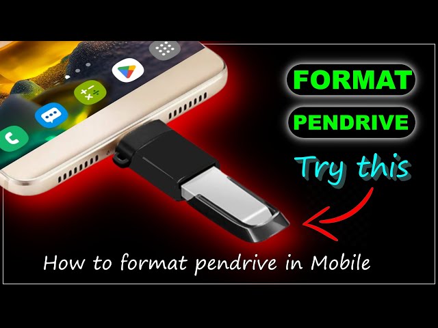 how to format pendrive in mobile ||  pendrive format problem in mobile || pendrive  format problem