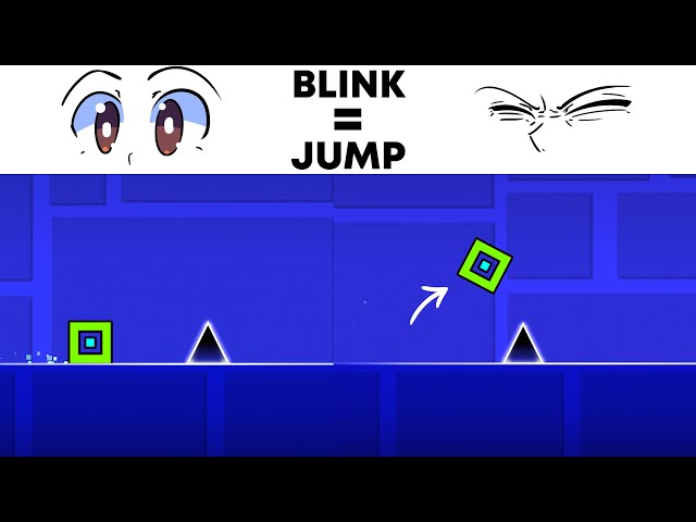 Playing Geometry Dash with MY EYES!