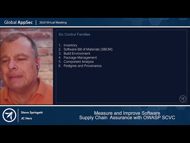 Measure and Improve Software Supply Chain Assurance with OWASP SCVS   Steve Springett & JC Herz