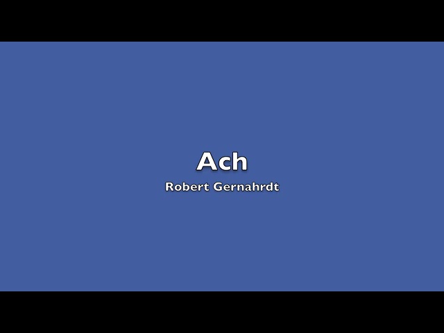 Robert Gernhardt - Ach