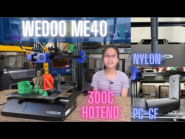 Weedo ME40 300x300x400mm High-Temperature 300C hotend 3D Printer with ABL, Spring Steel Sheet