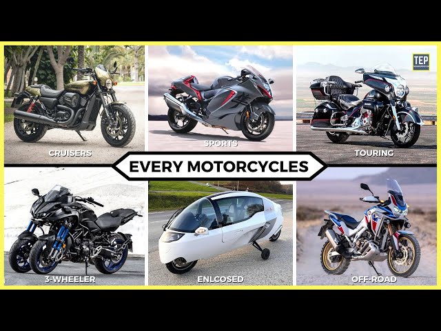 Different Types of Motorcycles (Cruisers, Sports, Adventure, Enclosed) | Explained