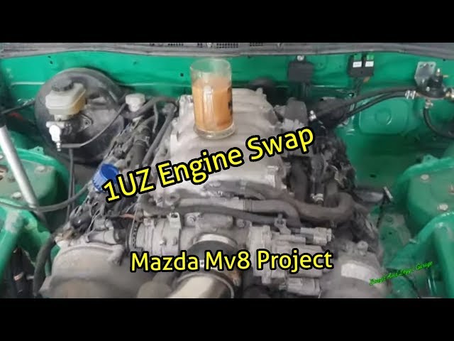 1UZ engine swap Mazda MX8 Drift Car Electric Power Steering Pump