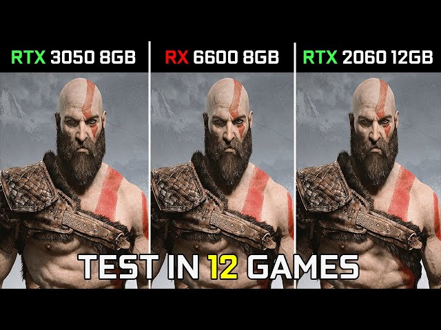 RTX 3050 8GB vs RX 6600 8GB vs RTX 2060 12GB | Test in 12 Games at 1080p | 2022