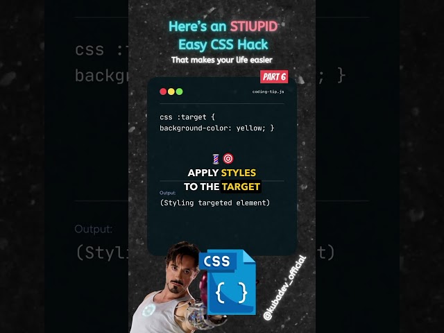 Stupid Easy CSS Hack 🤡 PART 6