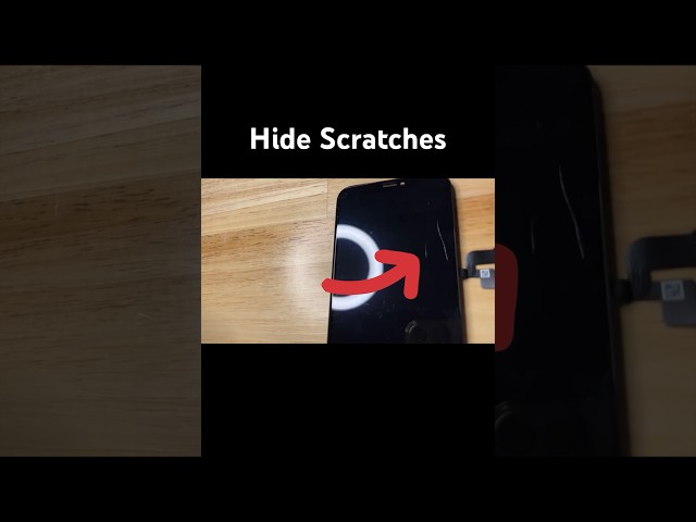 Tip,how to hide most scratches on your phone screen 😲 #phonetips #phonehacks #screenrepair #android