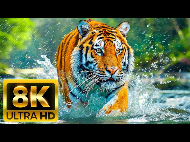 Amazing World Of Young Animals 8K ULTRA HD (60FPS) - With Nature Sounds Colorfully Dynamic