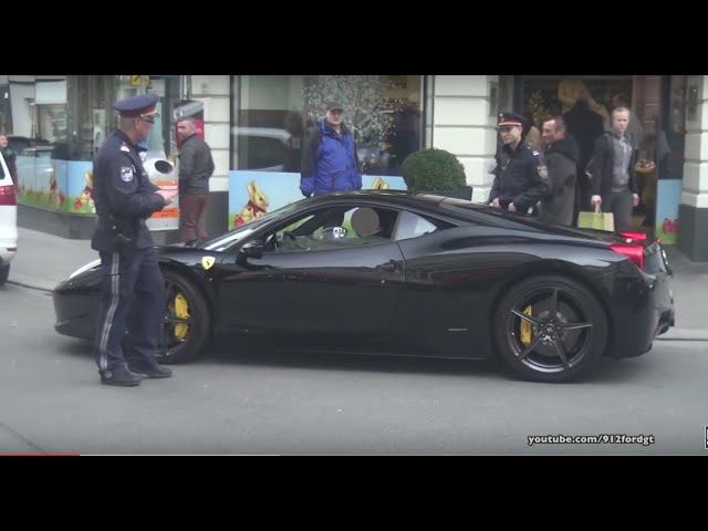 Ferrari 458 stopped by the Police in Vienna