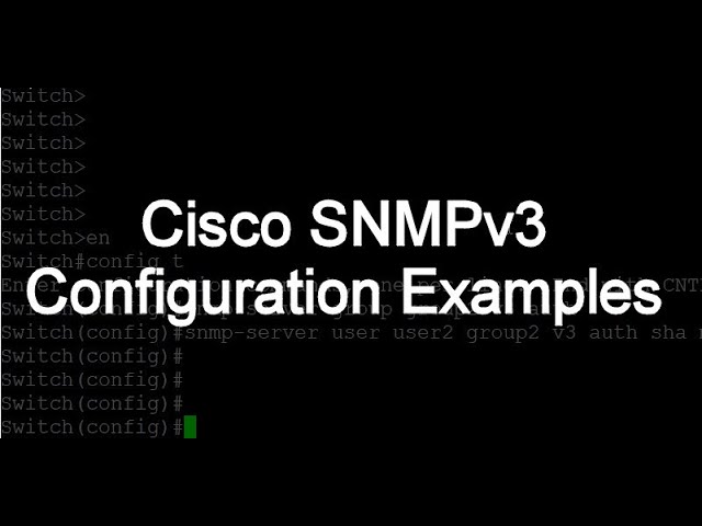How to Configure SNMPv3 on Cisco Switch