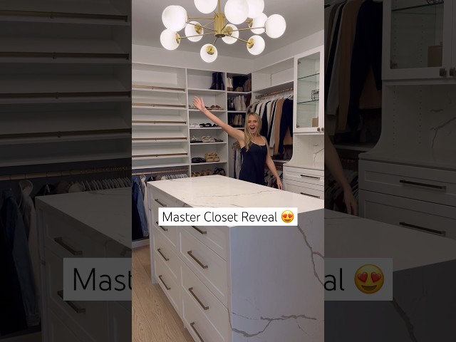 Master closet reveal😍 #beforeandafter #closettransformation #renovation #closetinspo #mastercoset