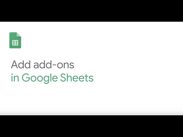 Add add-ons in Google Sheets
