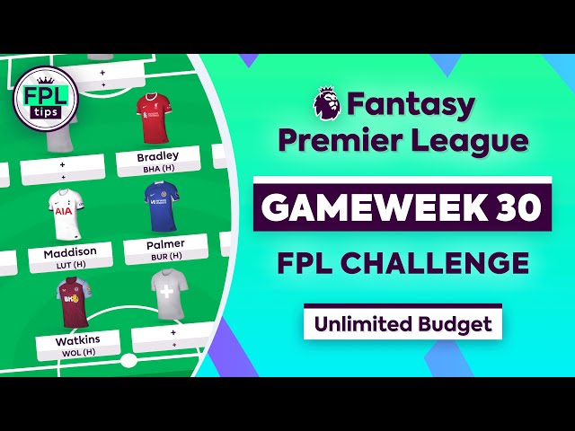 FPL GW30: FANTASY CHALLENGE | Watkins, Maddison & Palmer | Gameweek 30 | Premier League 2023/24 Tips