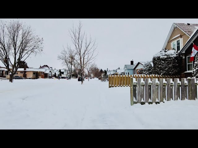 [4K] Walking in Snow | Winter Walk in Thunder Bay, Northwestern Ontario, Canada