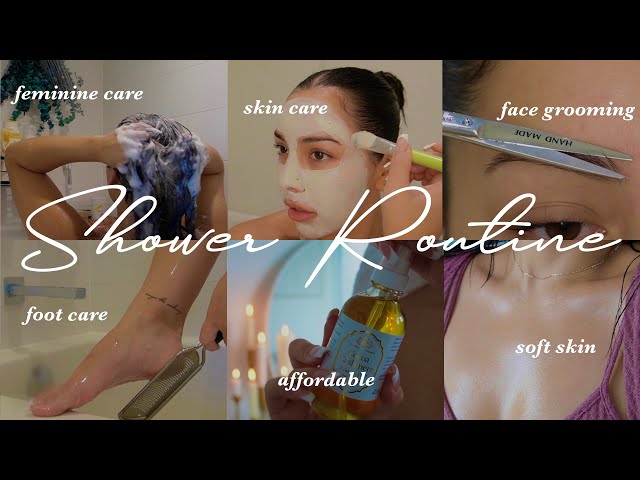 RELAXING SHOWER ROUTINE 🚿 Affordable, Soft Skin, Feminine Hygiene, Body Care, Self Care Motivation