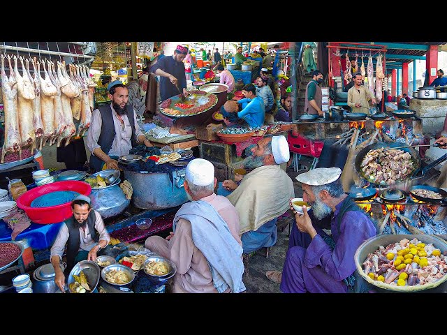 Breakfast in Afghanistan | Traditional morning street food | Liver Fry | Rush Dumpukht