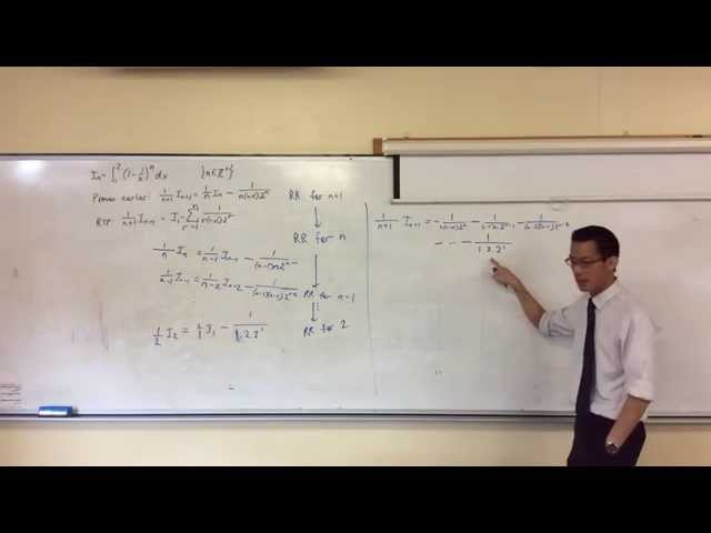 Harder (Ext 2) Integral Question (1 of 2: Manipulating the Recurrence Relation)
