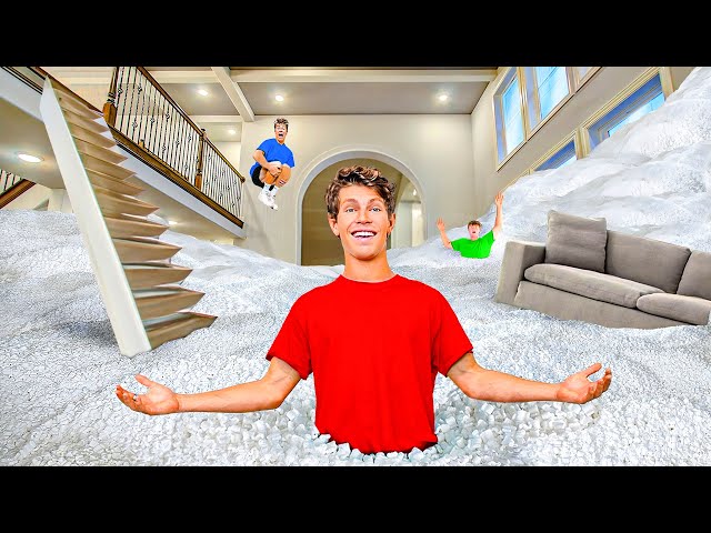 I FILLED MY ENTIRE HOUSE WITH PACKING PEANUTS!