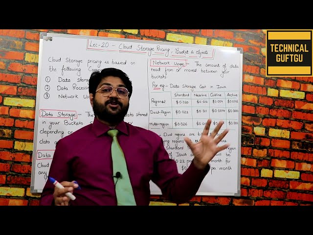 Google Cloud storage pricing and concept of Bucket & Objects-HIndi/Urdu | Lec-20| GCP-ACE I GCP-PCA
