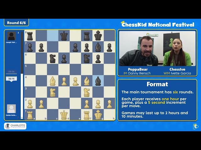 ChessKid National Festival Tournament: Round 6 with WIM Ivette Garcia and IM Danny Rensch