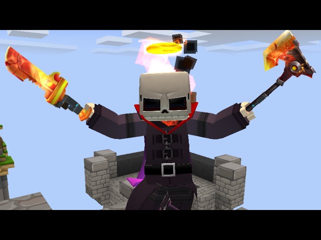 Using MATTSUN's SKIN and ALL LAVA TOOLS in BedWars! (Blockman Go)