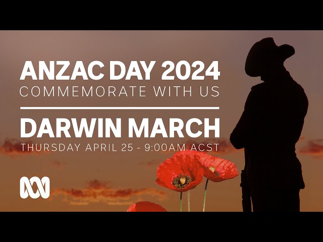 LIVE: Darwin March | Anzac Day 2024 🎖️ | OFFICIAL BROADCAST | ABC Australia