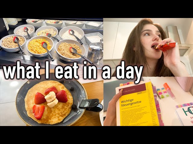 WHAT I EAT IN A DAY 🍣🍪  intuitive eating + Vlog (Unistress...) | Jil Schrödel