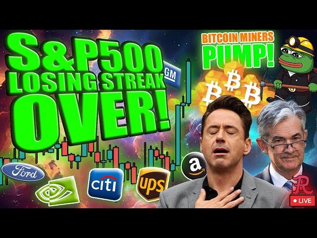 BITCOIN LIVE : S&P 500 LOSING STREAK SNAPPED!