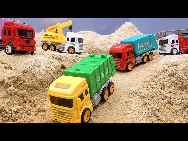 Rescue Garbage Truck and Construction Vehicle | Construction Vehicles Toy Play | Cars World