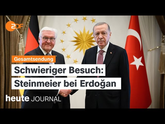 heute journal vom 24.04.2024 Steinmeier bei Erdogan während Türkeibesuch, AfD bei der Europawahl