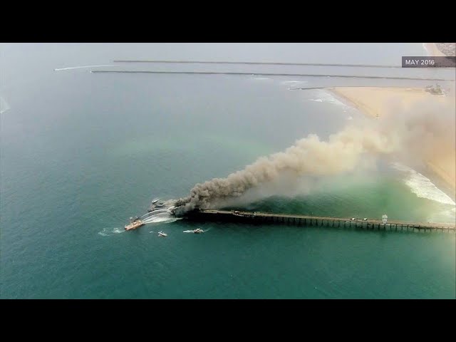 Seal Beach pier fire strangely similar to Oceanside pier blaze