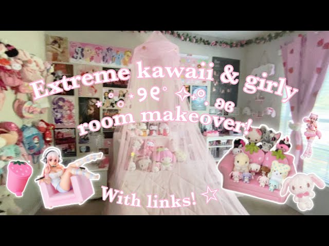 EXTREME GIRLY KAWAII ROOM MAKEOVER ! ･ﾟ🎀 : ✧･ﾟ