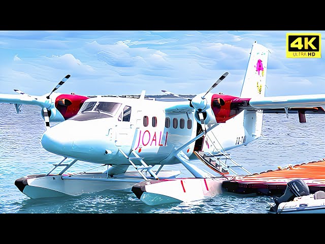 Maldives Seaplane Flight 4K, Luxury Resort "JOALI" Private Seaplane Transfer
