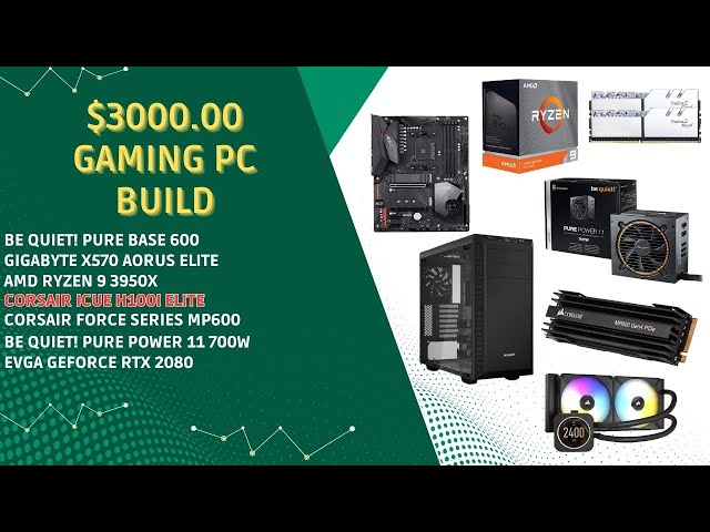 The Ultimate $3,000 AMD Gaming PC Build! 3950x, 64GB G.SKILL Z Royal RAM, EVGA RTX 2080 Black