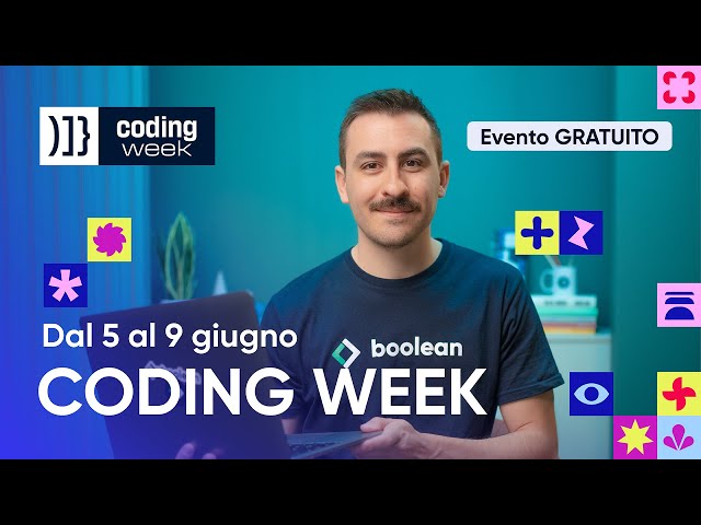 Boolean Coding Week dal 5 giugno - Impara a programmare web app con intelligenza artificiale!