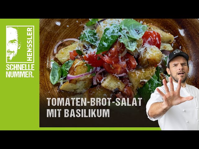 Schnelles Tomaten-Brot-Salat mit Basilikum Rezept von Steffen Henssler | Günstige Rezepte
