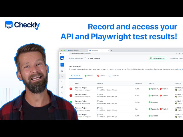 How to Record your API and Playwright tests with Checkly Test Sessions