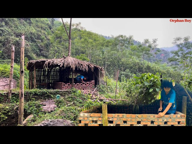 Orphan Boy - Completion of Building Houses for Chickens and Ducks with Bricks - Ep2 #boy Survival