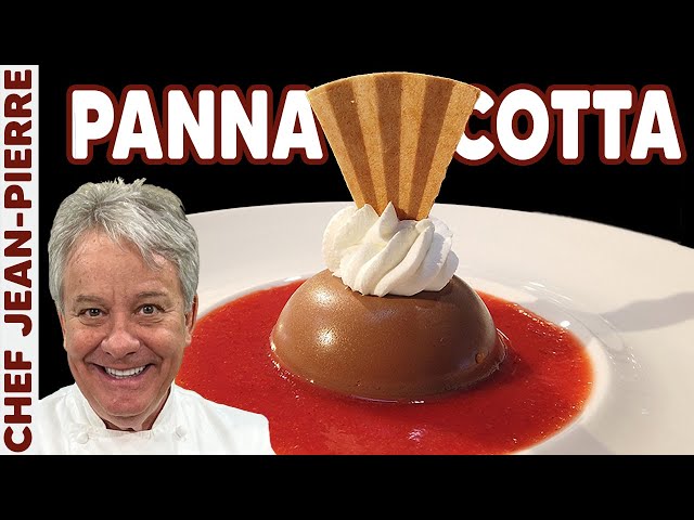 Chocolate Panna Cotta & Strawberry Sauce | Chef Jean-Pierre