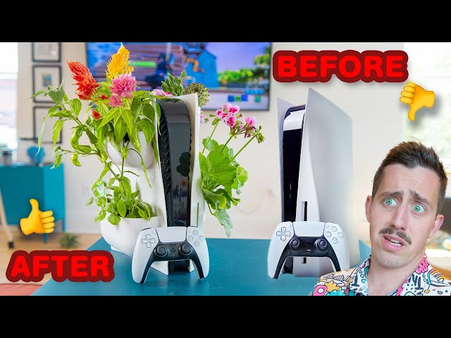 I turned my Playstation 5 into a flower planter