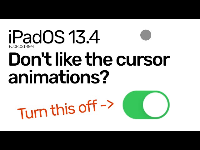 iPadOS 14: how to turn off magnetic cursor animations? – Mouse support