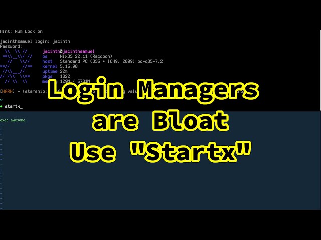 Startx: Login without Login Manager