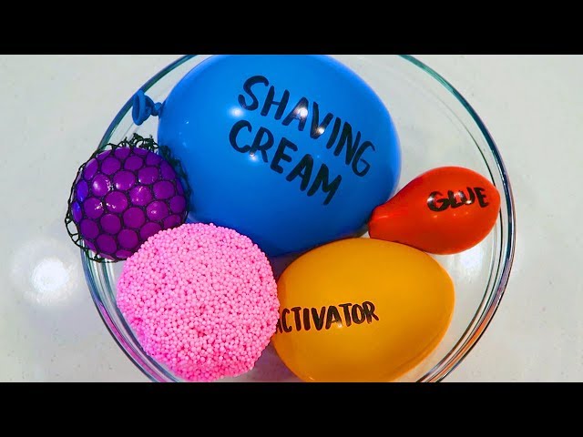 Making Slime with Balloons, Play Foam, & Slime Mesh Balls!