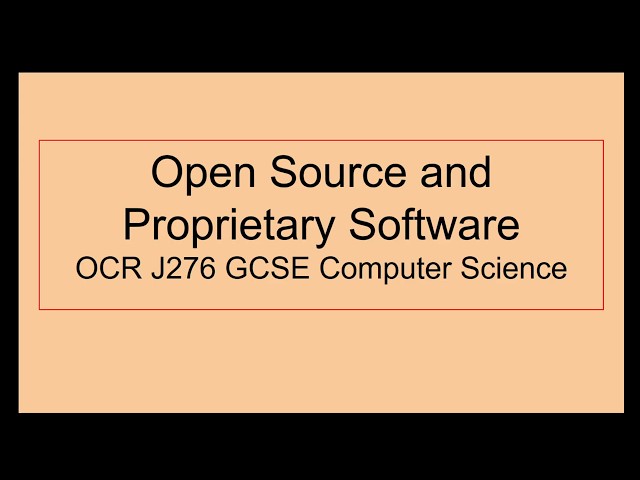 Open Source and Proprietary Software