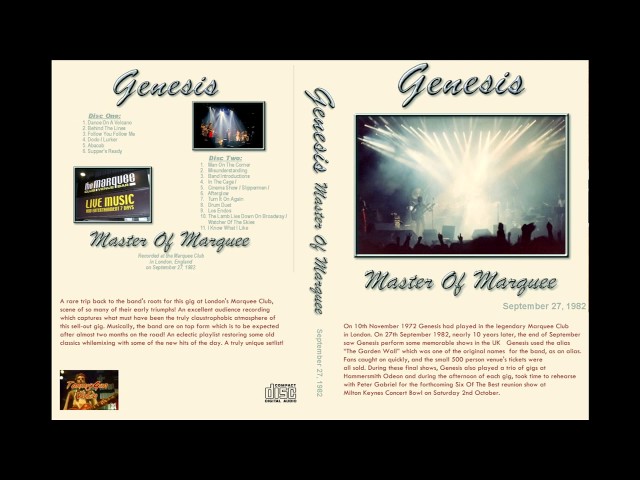 Genesis - Abacab -  Live At The Marquee, Sept. 27, 1982