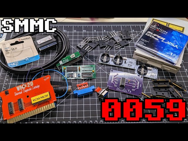 0059 A VIC-20 test harness, an LS-120 disaster, a homebrew PC accelerator and a cool bad CPU die