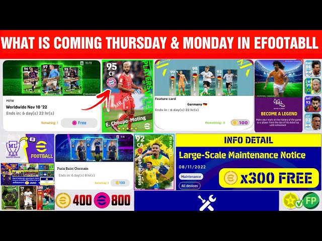 What Is Coming On Tomorrow Thursday & Monday In eFootball 2023 Mobile | V2.2.0 Update, Free Coins
